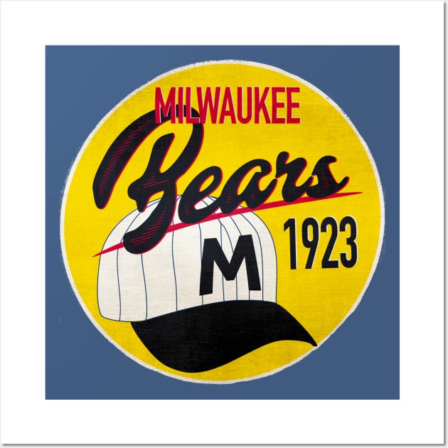 Milwaukee Bears 1923 • Milwaukee, Wisconsin Wall Art by The MKE Rhine Maiden